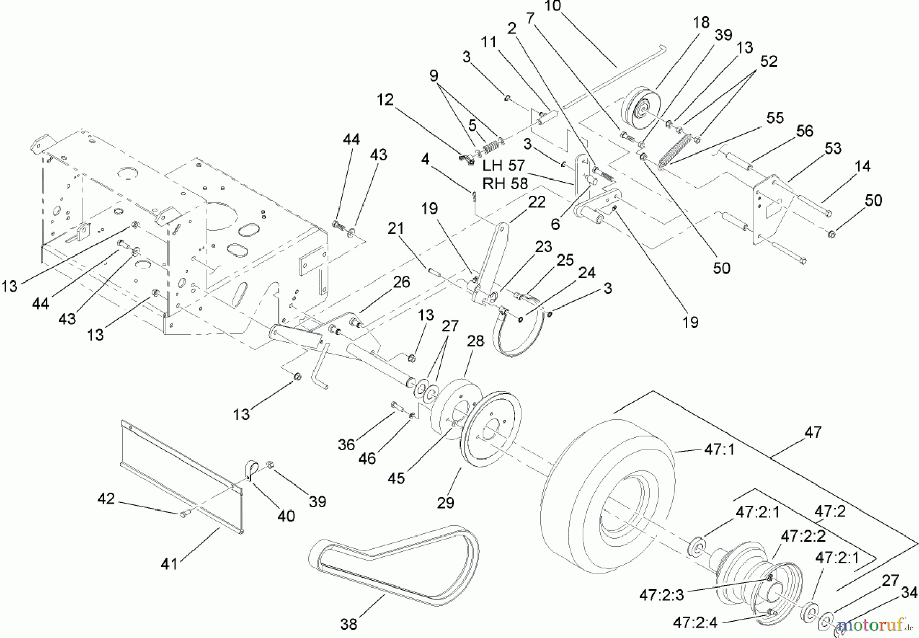  Rasenmäher für Großflächen 39682 - Toro Commercial Walk-Behind Mower, Fixed Deck, Pistol Grip, Gear Drive, 32