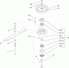 Rasenmäher für Großflächen 39692 - Toro Commercial Walk-Behind Mower, Fixed Deck, T-Bar, Gear Drive, 32" Cutting Unit (SN: 280000001 - 280999999) (2008) Listas de piezas de repuesto y dibujos SPINDLE AND BLADE ASSEMBLY