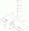 Zerto-Turn Mäher 74141 - Toro Z Master Commercial 2000 Series Riding Mower, 48" TURBO FORCE Side Discharge Deck (SN: 312000001 - 312999999) (2012) Listas de piezas de repuesto y dibujos CASTER FORK AND WHEEL ASSEMBLY