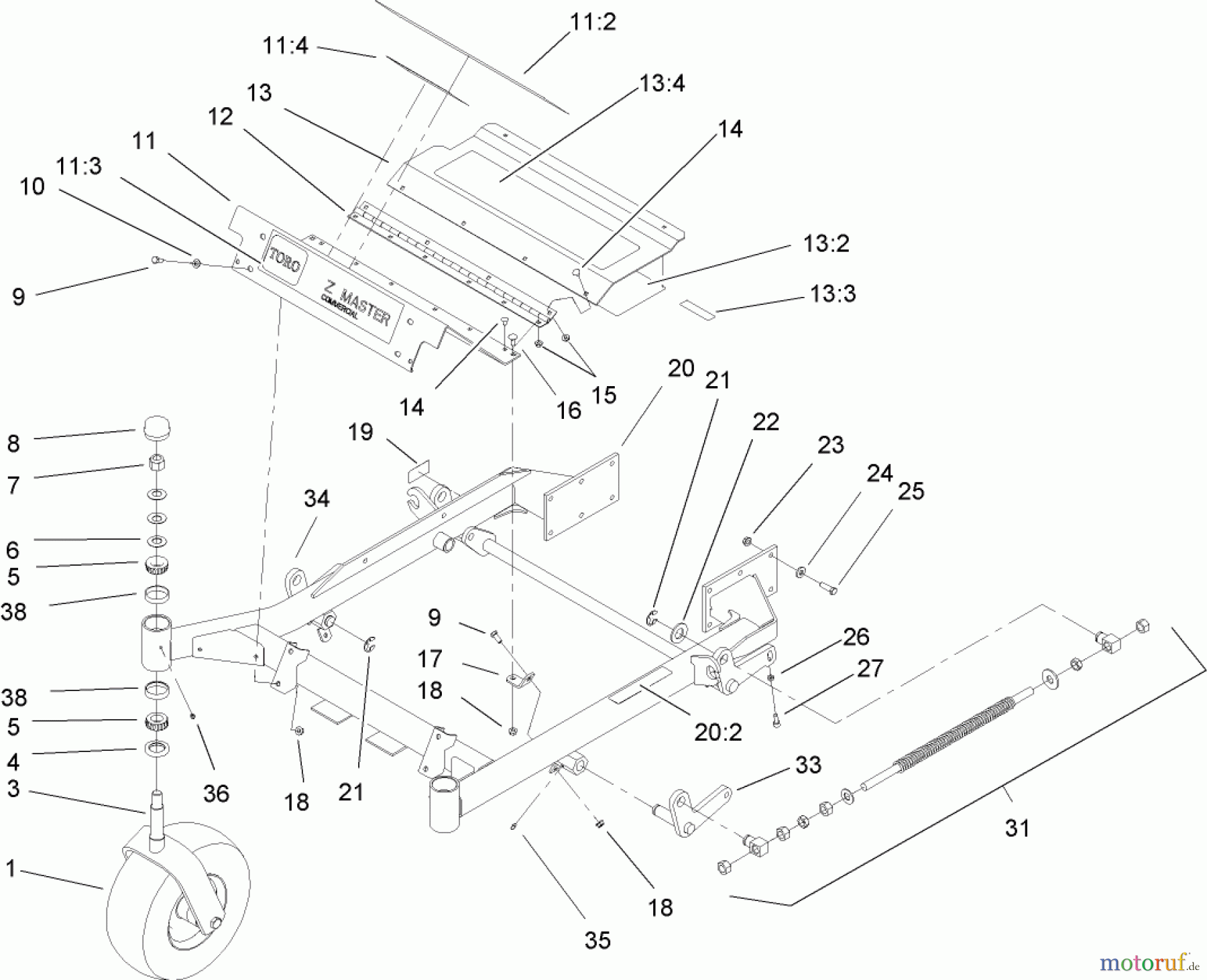  Zerto-Turn Mäher 74161 (Z147) - Toro Z Master Mower, 44