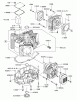 Zerto-Turn Mäher 74163 (Z149) - Toro Z Master Mower, 52" SFS Side Discharge Deck (SN: 240000001 - 240999999) (2004) Listas de piezas de repuesto y dibujos CYLINDER/CRANKCASE ASSEMBLY KAWASAKI FH601V-DS06