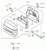 Zerto-Turn Mäher 74170 (Z147) - Toro Z Master Mower, 44" SFS Side Discharge Deck (SN: 200000001 - 200999999) (2000) Listas de piezas de repuesto y dibujos AIR-FILTER/MUFFLER ASSEMBLY KAWASAKI FH500V-AS10