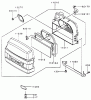 Zerto-Turn Mäher 74170 (Z147) - Toro Z Master Mower, 44" SFS Side Discharge Deck (SN: 990001 - 999999) (1999) Listas de piezas de repuesto y dibujos AIR-FILTER/MUFFLER ASSEMBLY KAWASAKI FH500V-AS10