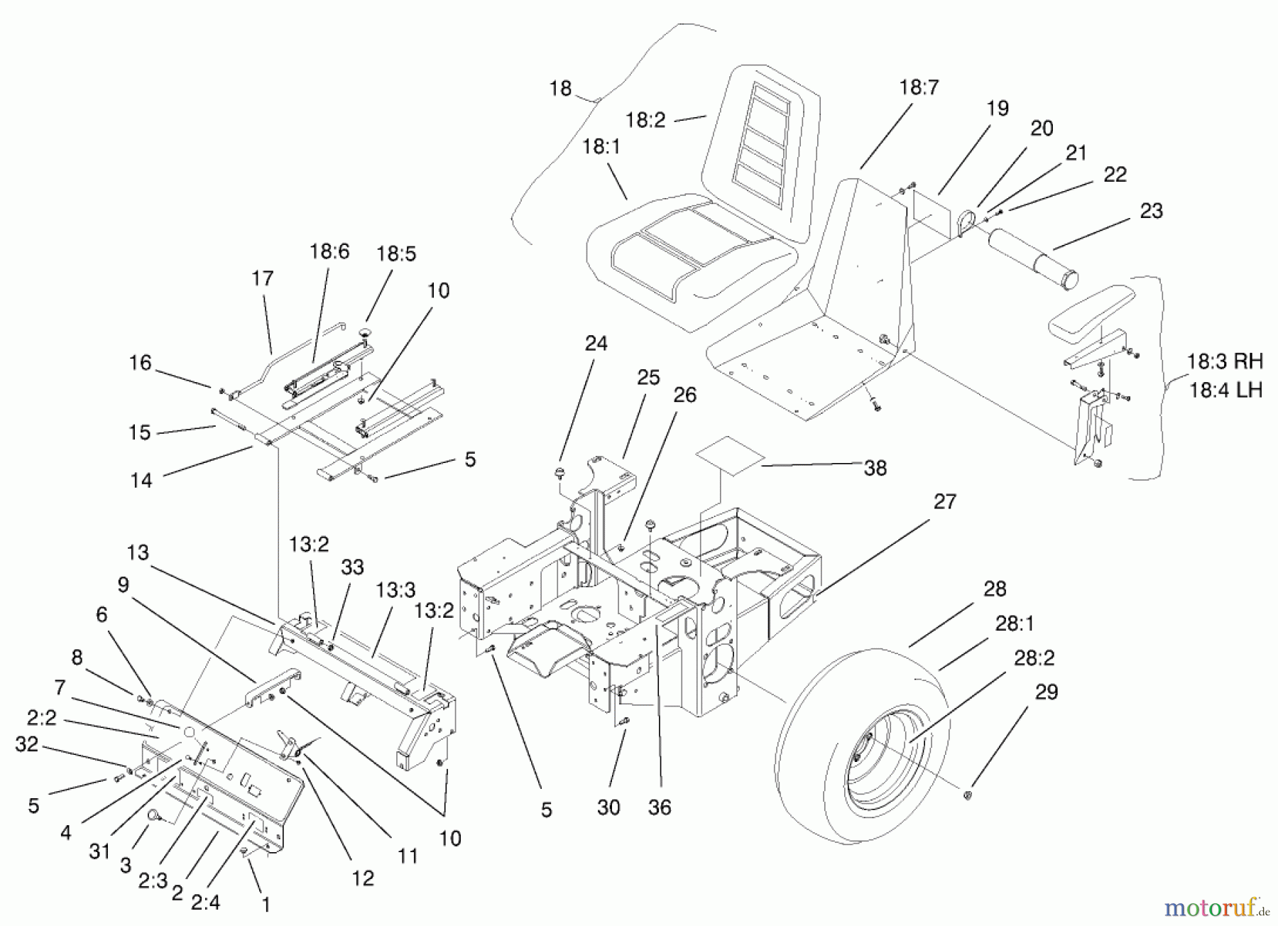  Zerto-Turn Mäher 74171 (Z150) - Toro Z Master Mower, 44