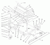 Zerto-Turn Mäher 74176 (Z147) - Toro Z Master Mower, 44" SFS Side Discharge Deck (SN: 230007001 - 230999999) (2003) Listas de piezas de repuesto y dibujos FRONT FRAME ASSEMBLY