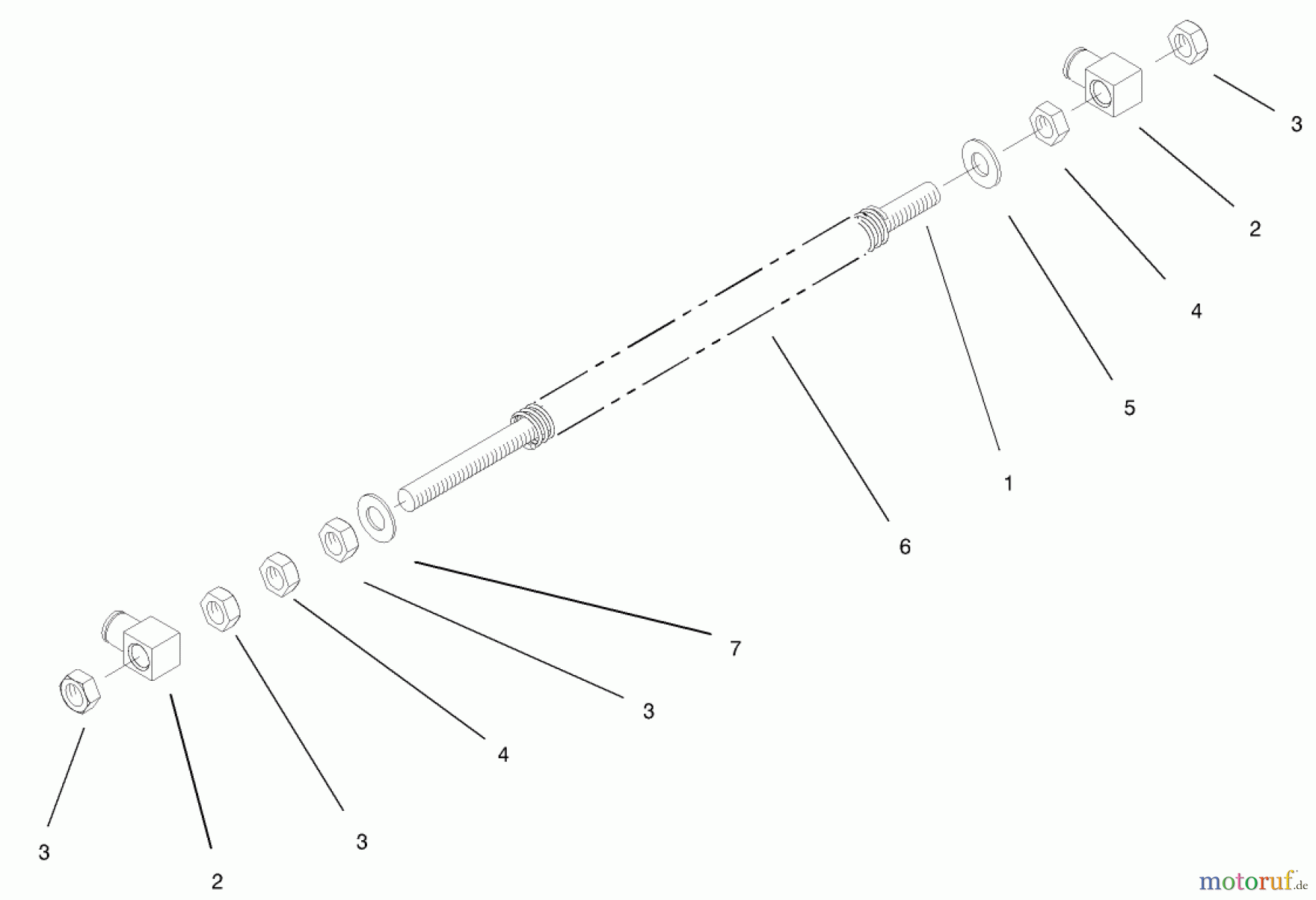  Zerto-Turn Mäher 74176TE (Z147) - Toro Z Master Mower, 112cm SFS Side Discharge Deck (SN: 230000001 - 230006000) (2003) FRONT SPRING ASSEMBLY NO. 103-1987