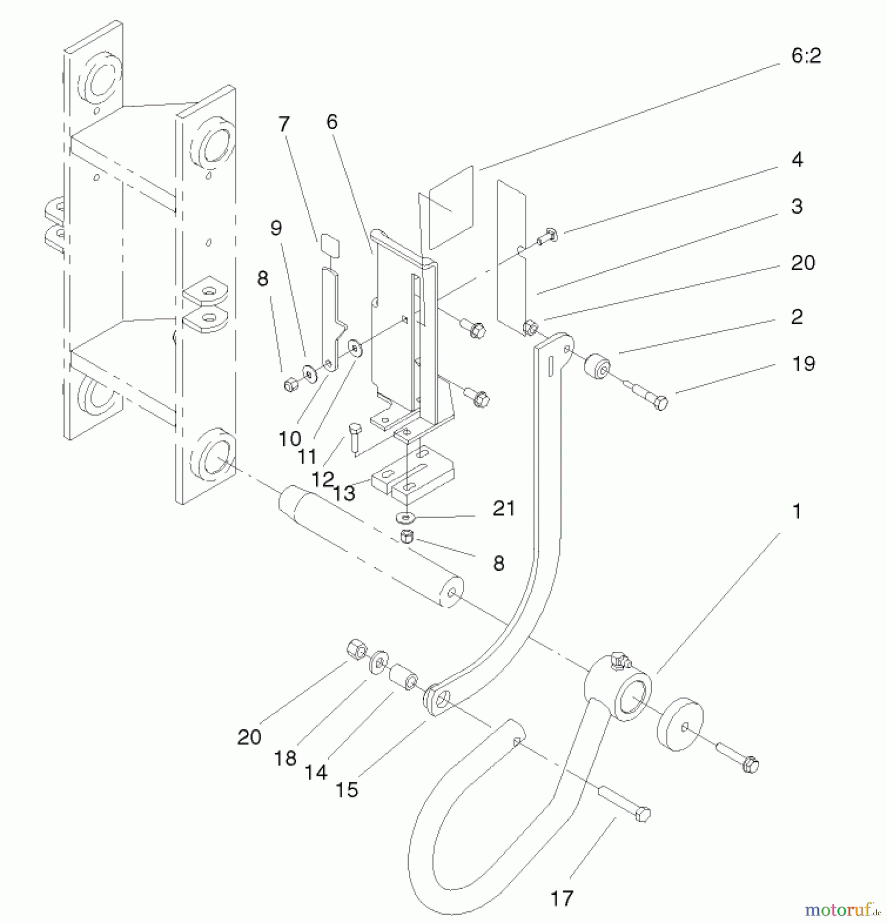  Compact Utility Attachments 22910 - Toro Vibratory Plow, Dingo Compact Utility Loaders (SN: 200000001 - 200999999) (2000) INDICATING LEVER ASSEMBLY