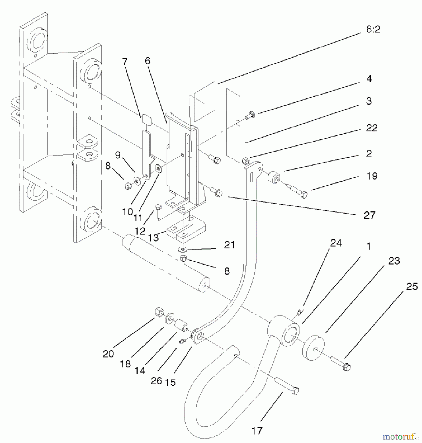  Compact Utility Attachments 22910 - Toro Vibratory Plow, Dingo Compact Utility Loaders (SN: 250000001 - 250999999) (2005) INDICATING LEVER ASSEMBLY