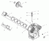 Zerto-Turn Mäher 74187 (Z350) - Toro Z Master 48" Mower and Bag (SN: 200000001 - 200000500) (2000) Listas de piezas de repuesto y dibujos CRANKCASE (KOHLER CH20S PS64644)