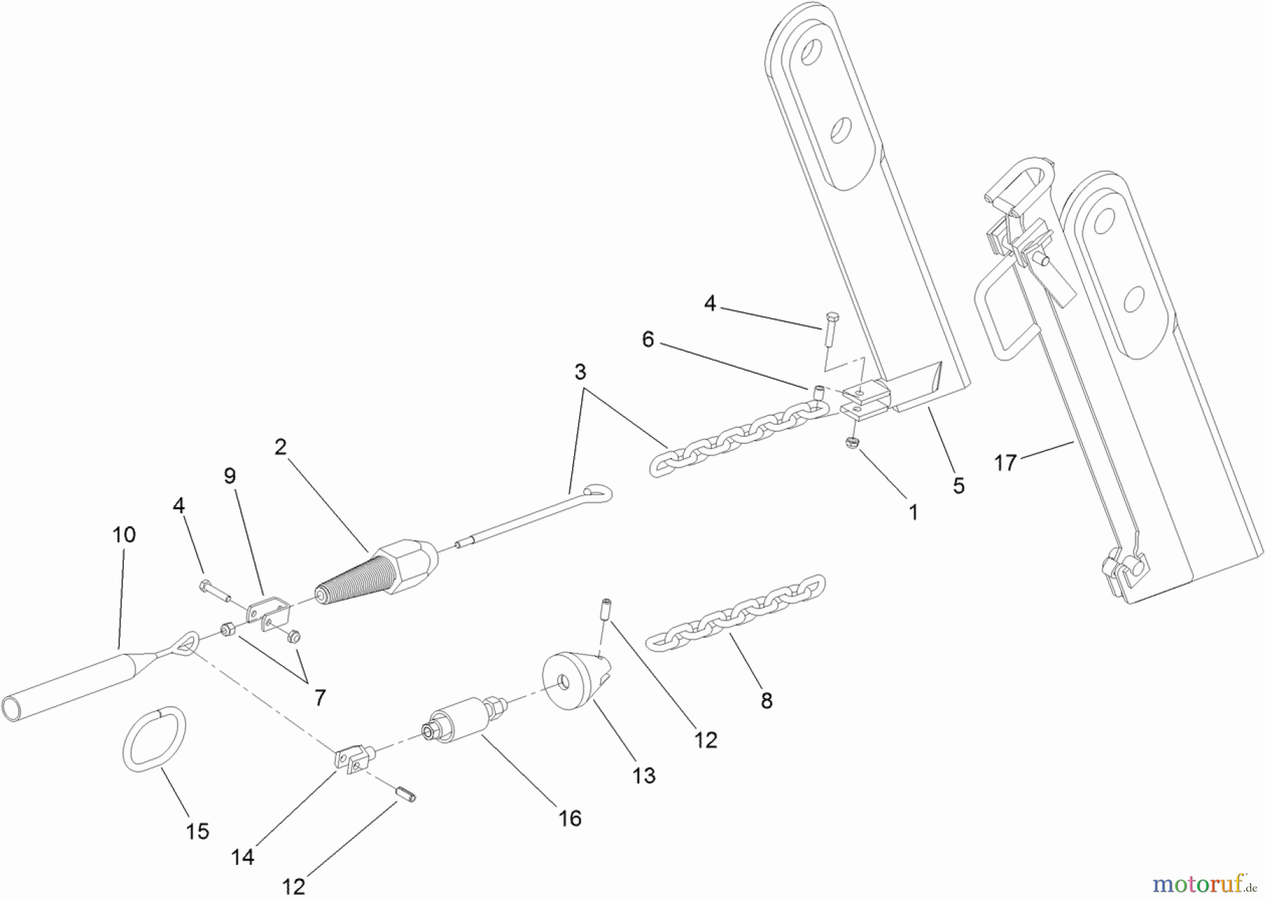  Compact Utility Attachments 22911 - Toro Vibratory Plow, Dingo Compact Utility Loaders (SN: 312000001 - 312999999) (2012) OPTIONAL BLADE AND PULLER ASSEMBLY