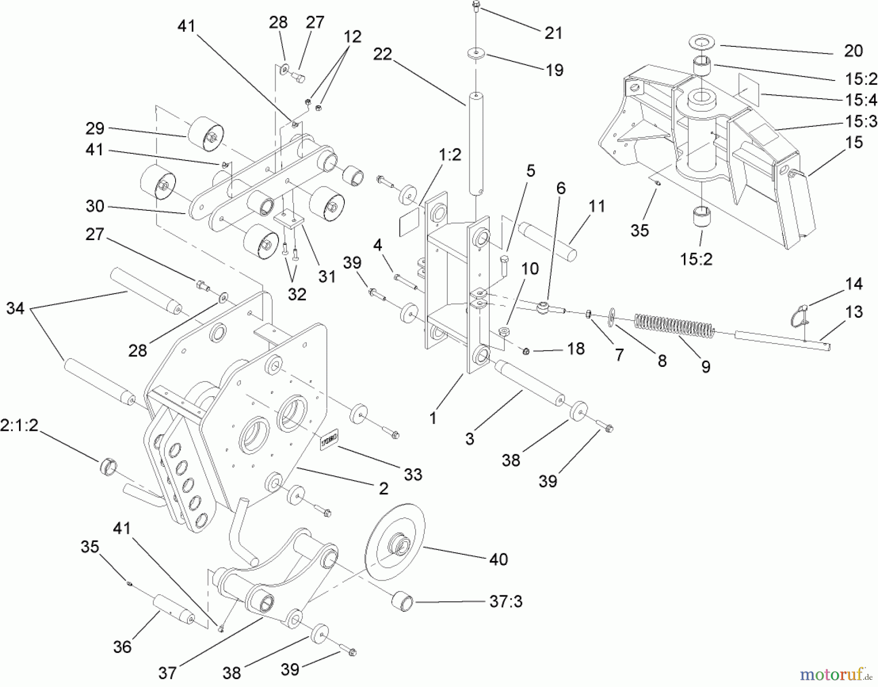  Compact Utility Attachments 22911 - Toro Vibratory Plow, Dingo Compact Utility Loaders (SN: 312000001 - 312999999) (2012) QUICK ATTACH AND FRAME ASSEMBLY