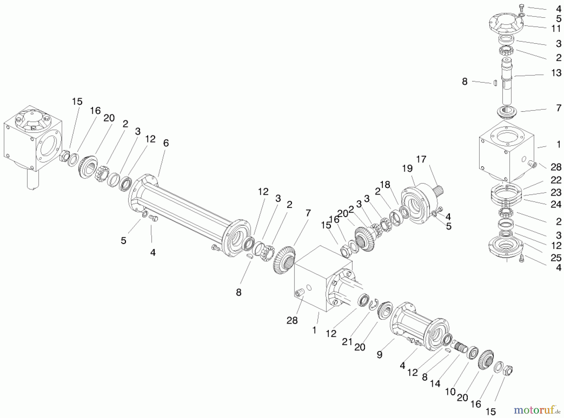  Zerto-Turn Mäher 74191 (Z320) - Toro Z Master 122cm Mower and Bagger (SN: 890001 - 890159) (1998) GEAR BOX