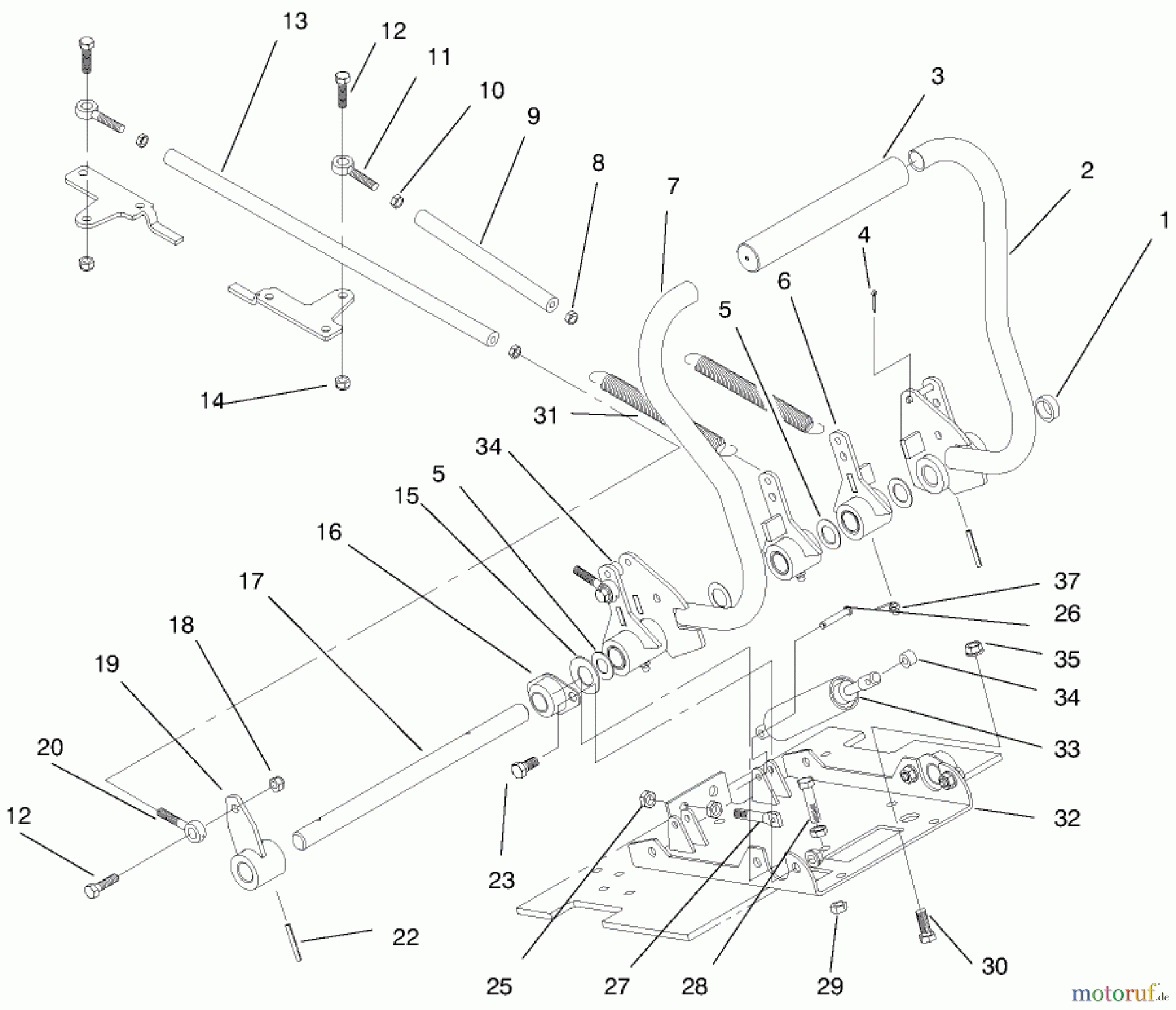  Zerto-Turn Mäher 74191 (Z320) - Toro Z Master 122cm Mower and Bagger (SN: 890001 - 890159) (1998) STEERING CONTROLS