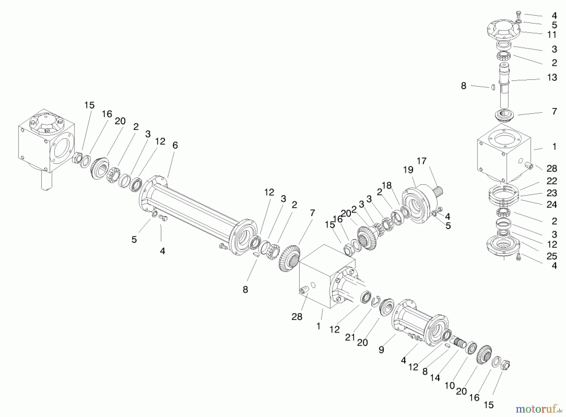  Zerto-Turn Mäher 74191 (Z320) - Toro Z Master 122cm Mower and Bagger (SN: 890160 - 895000) (1998) GEAR BOX