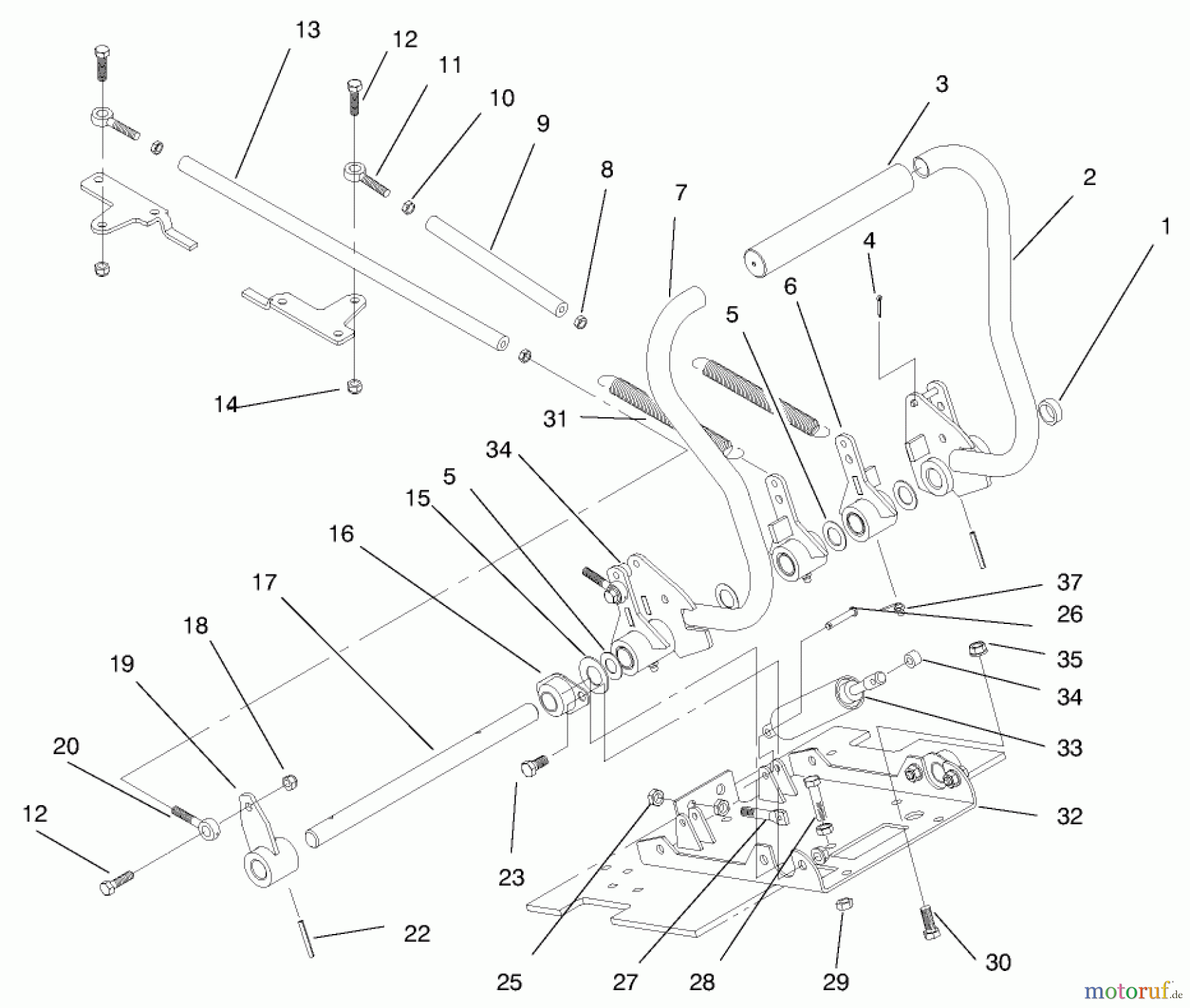  Zerto-Turn Mäher 74191 (Z320) - Toro Z Master 122cm Mower and Bagger (SN: 890160 - 895000) (1998) STEERING CONTROLS