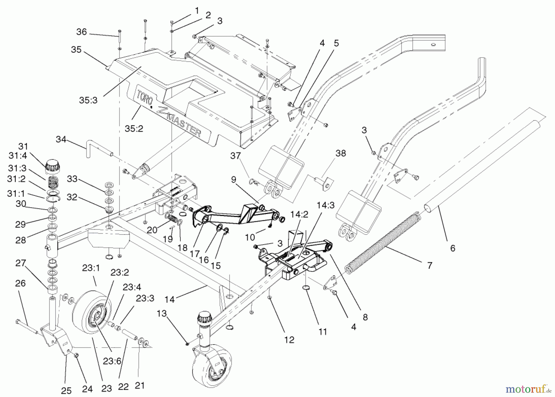  Zerto-Turn Mäher 74195 (Z350) - Toro Z Master 48