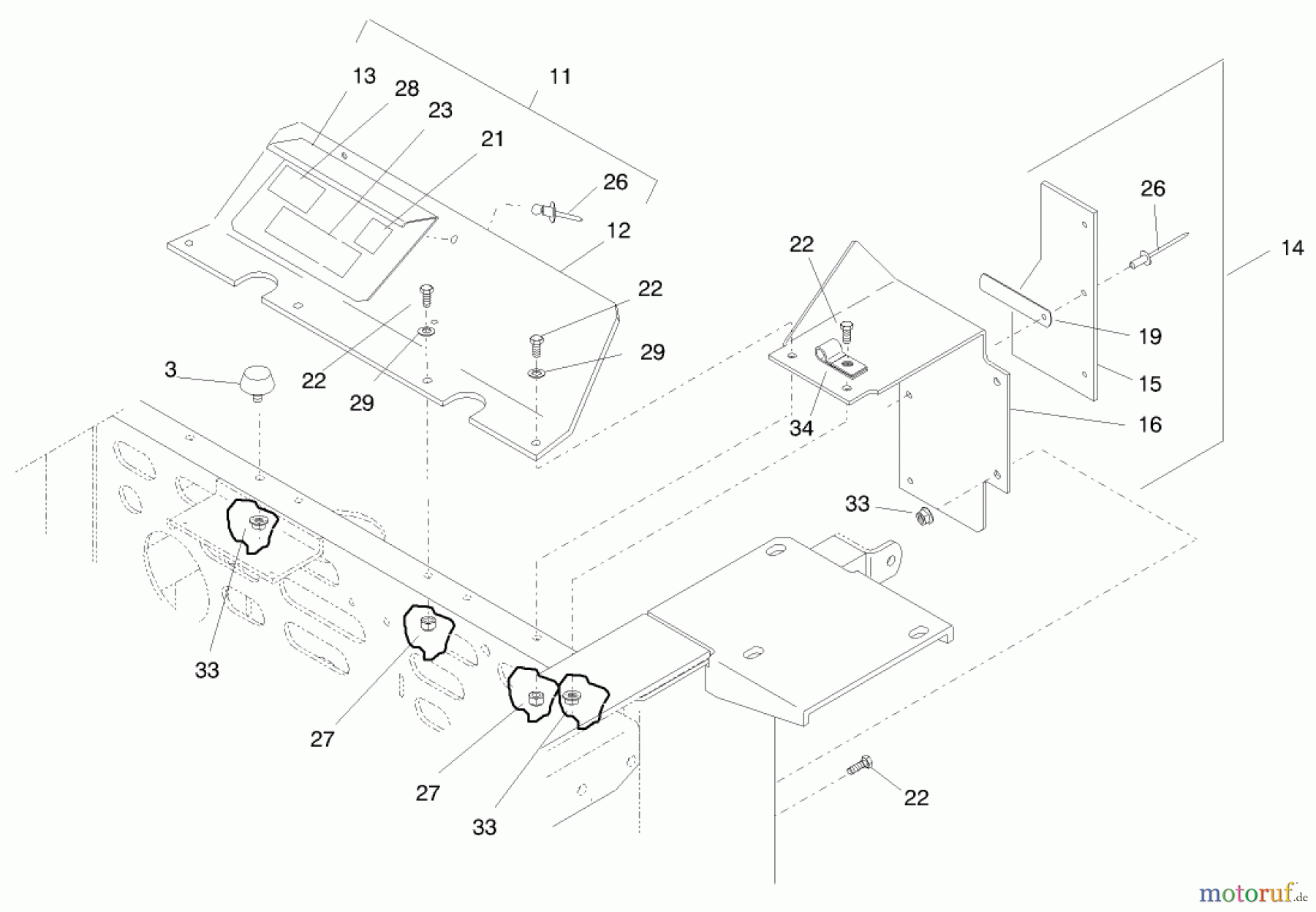  Zerto-Turn Mäher 74201 (Z255) - Toro Z Master Mower (SN: 890001 - 899999) (1998) SHIELDS AND GUARDS