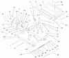 Zerto-Turn Mäher 74202 (Z253) - Toro Z Master Mower, 52" SFS Side Discharge Deck (SN: 994001 - 999999) (1999) Listas de piezas de repuesto y dibujos FRONT FRAME ASSEMBLY