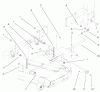 Zerto-Turn Mäher 74203 (Z255) - Toro Z Master Mower, 62" SFS Side Discharge Deck (SN: 990001 - 991999) (1999) Listas de piezas de repuesto y dibujos FRAME AND DECK ASSEMBLY