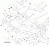 Zerto-Turn Mäher 74203 (Z255) - Toro Z Master Mower, 62" SFS Side Discharge Deck (SN: 992000 - 994000) (1999) Listas de piezas de repuesto y dibujos COVER AND ROLLERS ASSEMBLY