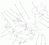 Zerto-Turn Mäher 74203 (Z255) - Toro Z Master Mower, 62" SFS Side Discharge Deck (SN: 992000 - 994000) (1999) Listas de piezas de repuesto y dibujos FRAME AND DECK ASSEMBLY