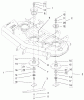 Zerto-Turn Mäher 74204 (Z255) - Toro Z Master Mower, 52" SFS Side Discharge Deck (SN: 990001 - 991999) (1999) Listas de piezas de repuesto y dibujos DEFLECTOR, SPINDLE AND PULLEY ASSEMBLY