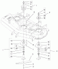 Zerto-Turn Mäher 74204 (Z255) - Toro Z Master Mower, 52" SFS Side Discharge Deck (SN: 992000 - 994000) (1999) Listas de piezas de repuesto y dibujos DEFLECTOR, SPINDLE AND PULLEY ASSEMBLY