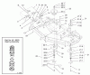 Zerto-Turn Mäher 74212 (Z252L) - Toro Z Master Mower, 62" SFS Side Discharge Deck (SN: 990001 - 991000) (1999) Listas de piezas de repuesto y dibujos DECK AND PULLEYS ASSEMBLY