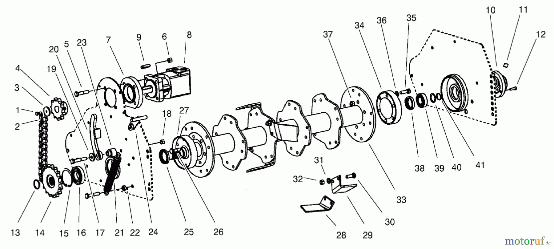  Compact Utility Attachments 23101 - Toro Soil Cultivator, Compact Utility Loaders (SN: 200000001 - 200999999) (2000) DRIVE ASSEMBLY