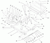 Zerto-Turn Mäher 74212 (Z252L) - Toro Z Master Mower, 62" SFS Side Discharge Deck (SN: 990001 - 991000) (1999) Listas de piezas de repuesto y dibujos FRONT FRAME ASSEMBLY