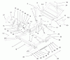 Zerto-Turn Mäher 74212 (Z252L) - Toro Z Master Mower, 62" SFS Side Discharge Deck (SN: 991001 - 999999) (1999) Listas de piezas de repuesto y dibujos FRONT FRAME ASSEMBLY