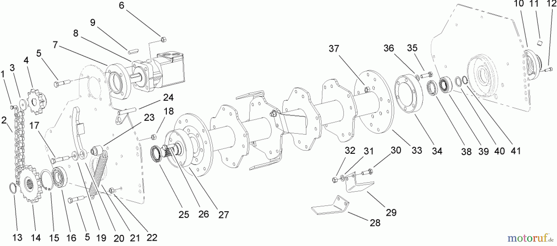  Compact Utility Attachments 23101 - Toro Soil Cultivator, Compact Utility Loaders (SN: 230000001 - 230999999) (2003) DRIVE ASSEMBLY