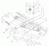 Zerto-Turn Mäher 74214 (Z287L) - Toro Z Master Mower, 72" SFS Side Discharge Deck (SN: 210000001 - 210999999) (2001) Listas de piezas de repuesto y dibujos BELTS AND IDLER ARM ASSEMBLY