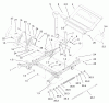 Zerto-Turn Mäher 74214 (Z287L) - Toro Z Master Mower, 72" SFS Side Discharge Deck (SN: 220000001 - 220999999) (2002) Listas de piezas de repuesto y dibujos FRONT FRAME ASSEMBLY