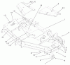 Zerto-Turn Mäher 74218 (Z256) - Toro Z Master Mower, 62" SFS Side Discharge Deck (SN: 200000001 - 200999999) (2000) Listas de piezas de repuesto y dibujos DECK, DEFLECTOR AND ROLLER ASSEMBLY