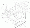 Zerto-Turn Mäher 74219 (Z256) - Toro Z Master Mower, 72" SFS Side Discharge Deck (SN: 200000001 - 200999999) (2000) Listas de piezas de repuesto y dibujos FRONT FRAME ASSEMBLY