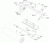 Compact Utility Attachments 23102 - Toro Soil Cultivator, Compact Utility Loaders (SN: 280000001 - 280999999) (2008) Listas de piezas de repuesto y dibujos ROLLER FRAME AND GRADER ASSEMBLY