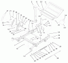 Zerto-Turn Mäher 74226 (Z255) - Toro Z Master Mower, 62" SFS Side Discharge Deck (SN: 210002101 - 210999999) (2001) Listas de piezas de repuesto y dibujos FRONT FRAME ASSEMBLY