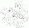 Zerto-Turn Mäher 74227 (Z255) - Toro Z Master Mower, 72" SFS Side Discharge Deck (SN: 210000001 - 210999999) (2001) Listas de piezas de repuesto y dibujos BELT AND IDLER ARM ASSEMBLY