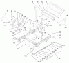 Zerto-Turn Mäher 74228 (Z255) - Toro Z Master Mower, 52" SFS Side Discharge Deck (SN: 210000001 - 210999999) (2001) Listas de piezas de repuesto y dibujos FRONT FRAME ASSEMBLY