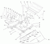 Zerto-Turn Mäher 74231 (Z257) - Toro Z Master Mower, 62" SFS Side Discharge Deck (SN: 230000001 - 230006000) (2003) Listas de piezas de repuesto y dibujos FRONT FRAME ASSEMBLY