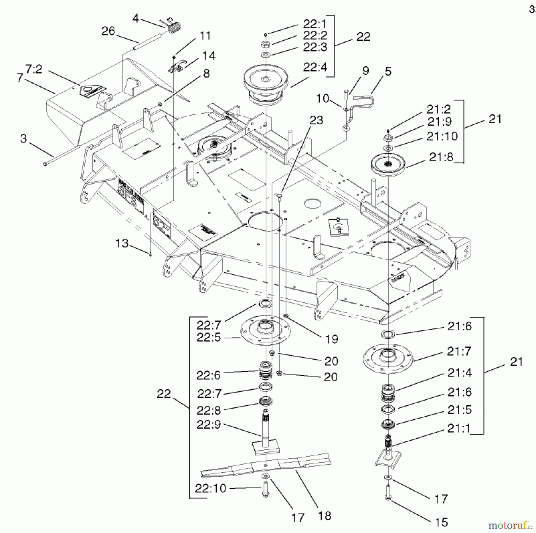  Zerto-Turn Mäher 74231 (Z257) - Toro Z Master Mower, 62