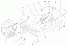 Zerto-Turn Mäher 74234 (Z255) - Toro Z Master Mower, 62" SFS Side Discharge Deck (SN: 220000001 - 220999999) (2002) Listas de piezas de repuesto y dibujos ENGINE AND CLUTCH ASSEMBLY