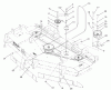 Zerto-Turn Mäher 74236 (Z287L) - Toro Z Master Mower, 62" SFS Side Discharge Deck (SN: 220000001 - 220999999) (2002) Listas de piezas de repuesto y dibujos BELT AND IDLER ARM ASSEMBLY