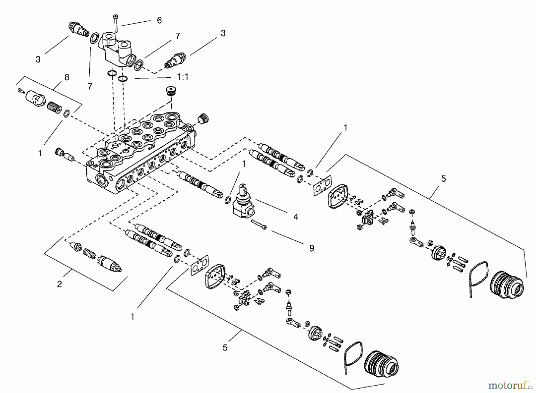  Compact Utility Attachments 23160 - Toro Backhoe, Dingo Compact Utility Loader (SN: 230000001 - 230999999) (2003) VALVE ASSEMBLY NO. 100-7205