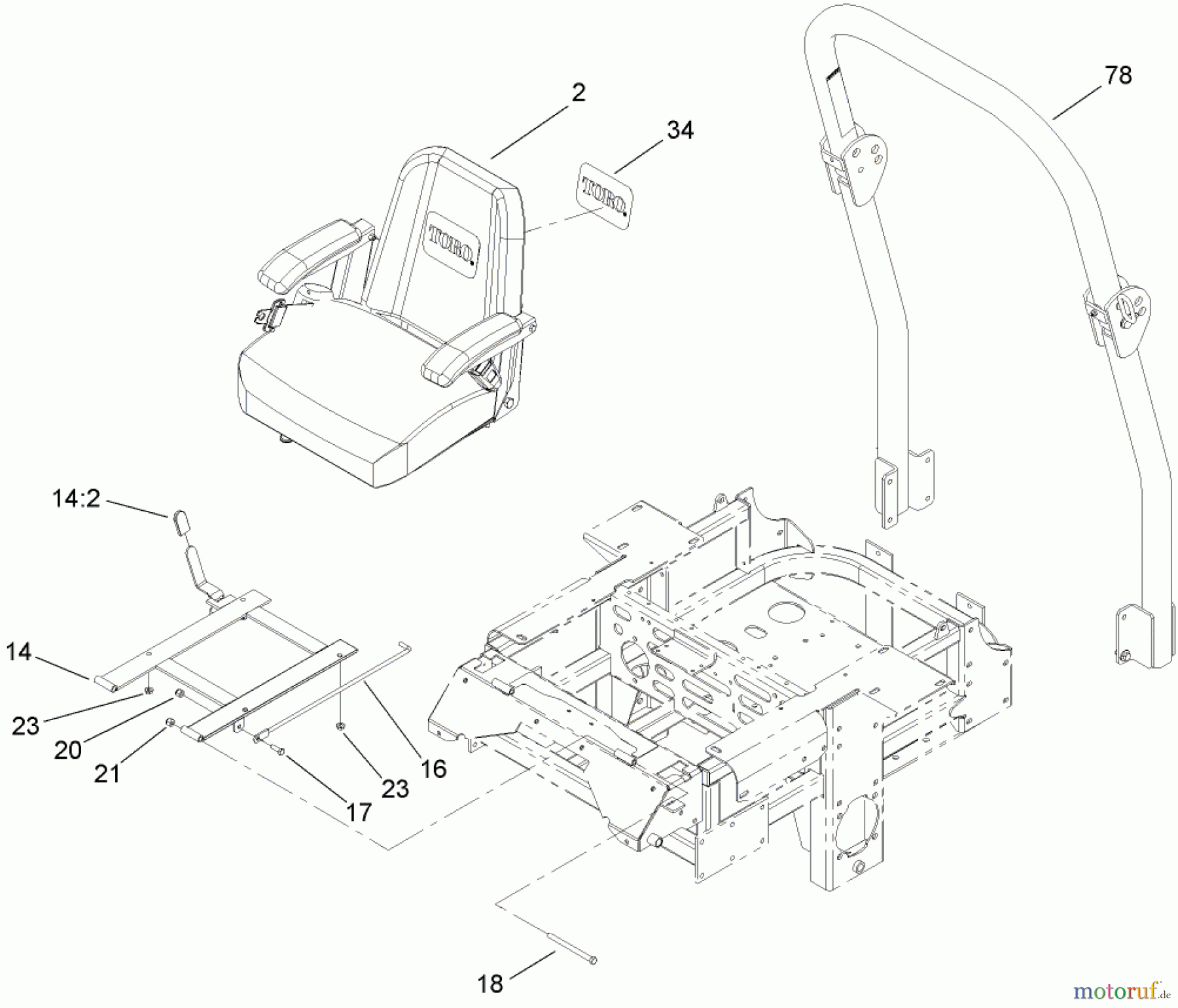  Zerto-Turn Mäher 74237CP (Z528) - Toro Z Master Mower, 52