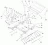 Zerto-Turn Mäher 74241 (Z286E) - Toro Z Master Mower, 72" SFS Side Discharge Deck (SN: 210000001 - 210999999) (2001) Listas de piezas de repuesto y dibujos FRONT FRAME ASSEMBLY