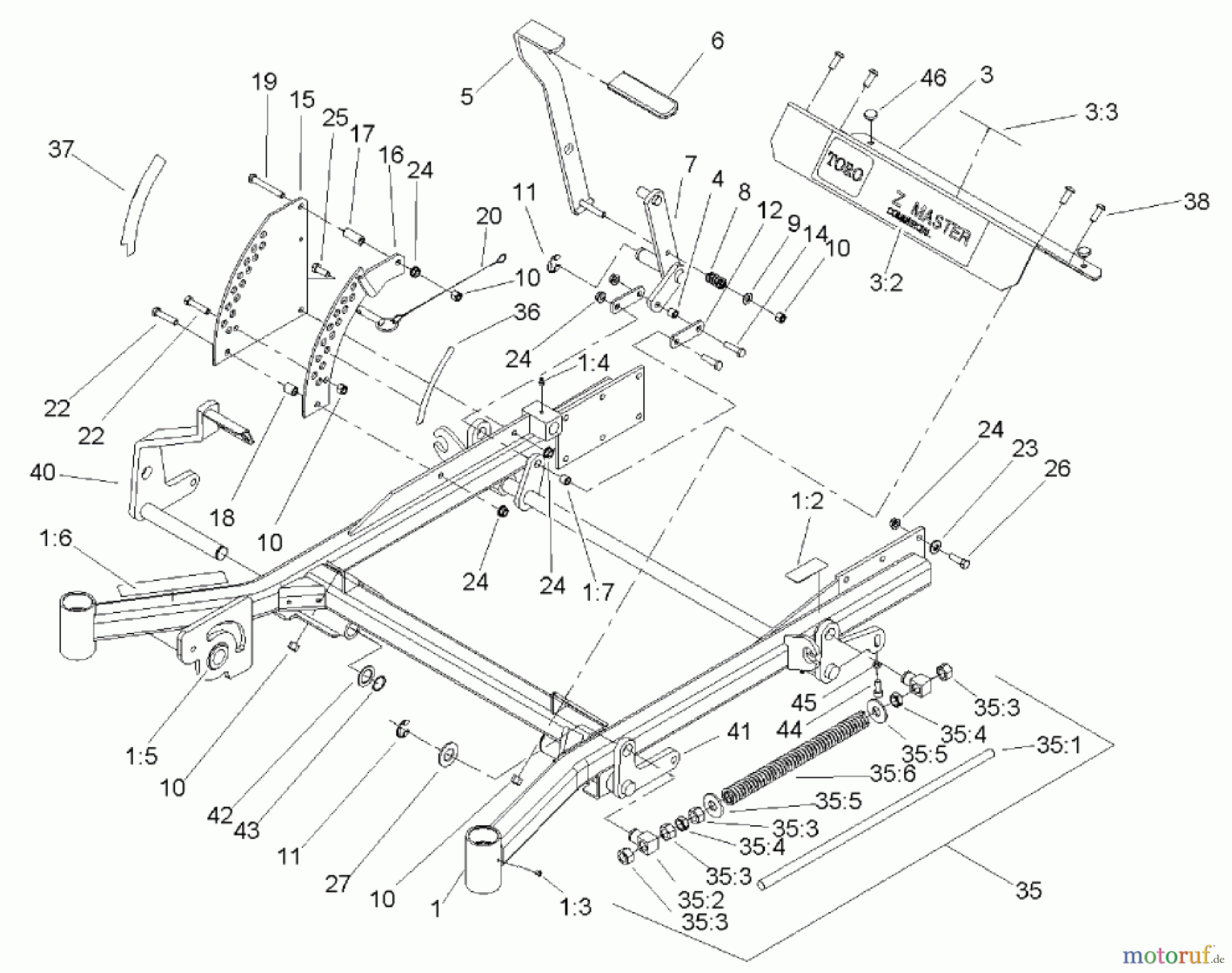  Zerto-Turn Mäher 74243 (Z557) - Toro Z Master Mower, 52