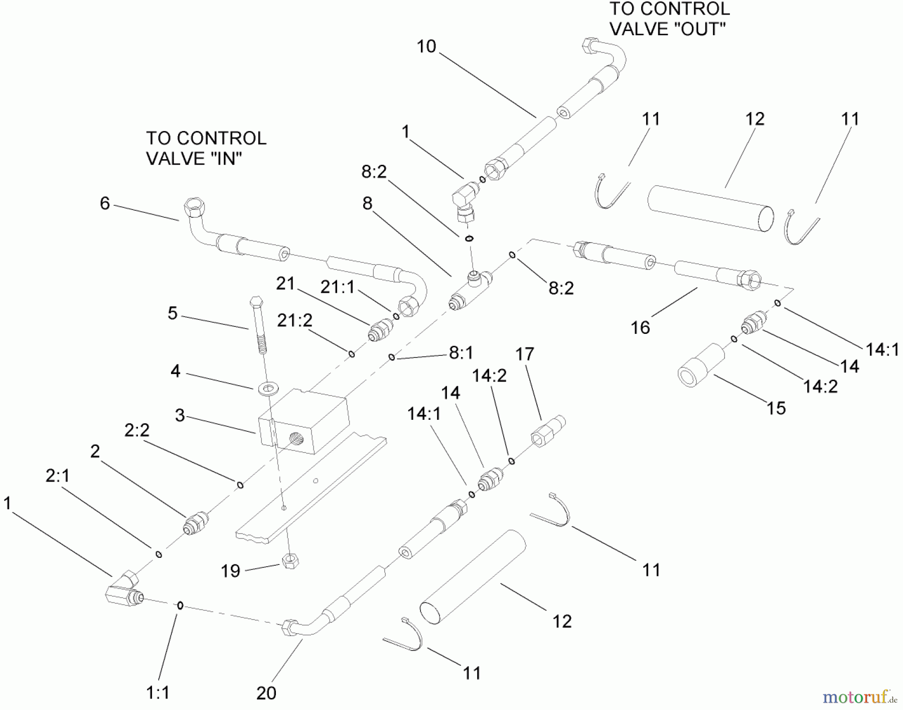  Compact Utility Attachments 23163 - Toro Backhoe, Dingo Compact Utility Loader (SN: 260000001 - 260999999) (2006) AUXILIARY HYDRAULIC CONNECTION ASSEMBLY