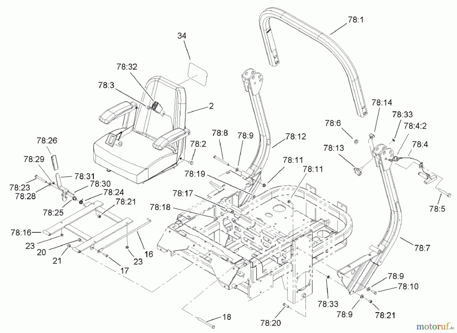  Zerto-Turn Mäher 74245 (Z555) - Toro Z Master Mower, 60